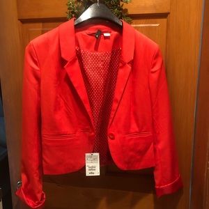 Cropped Red Blazer